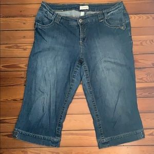 Venezia Lane Bryant Blue Jean Capri Size 20